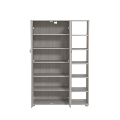 Bideford Tall Shoe Cabinet Warm Grey Oak – GFW, view 6