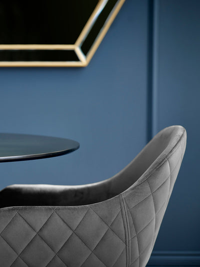 Lima Grey Velvet Dining Chairs (Set of 2) – Julian Bowen, view 6