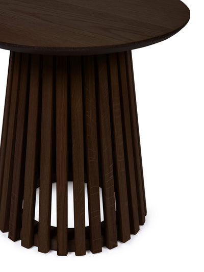 Ollie Dark Oak 45cm Round Lamp Table – Julian Bowen, view 2