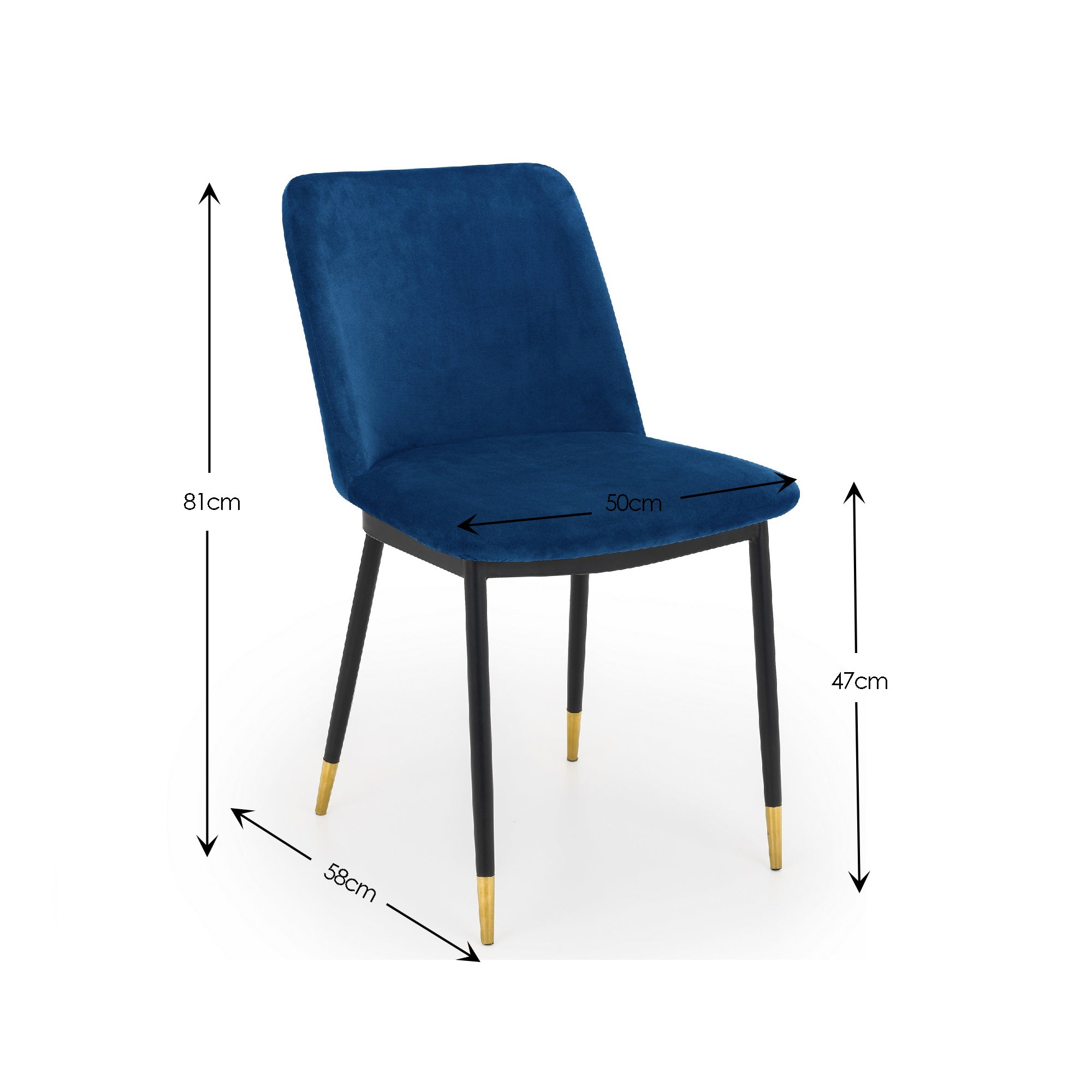Findlay Square Table and 4 Blue Delaunay Chairs