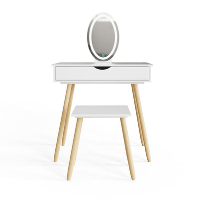 Signy Led Dressing Table With Stool – GFW, view 9