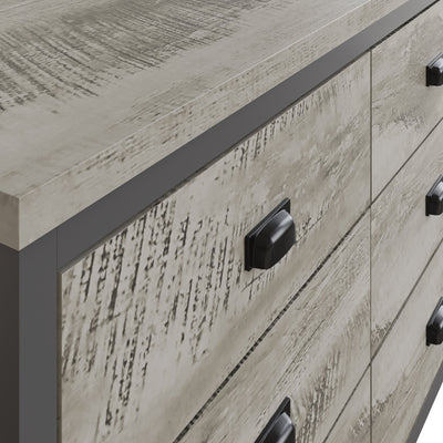Boston 3+3 Drawer Chest Grey – GFW, view 4