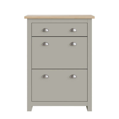 Lancaster 2Dr 1Drw Shoe Cabinet Grey – GFW