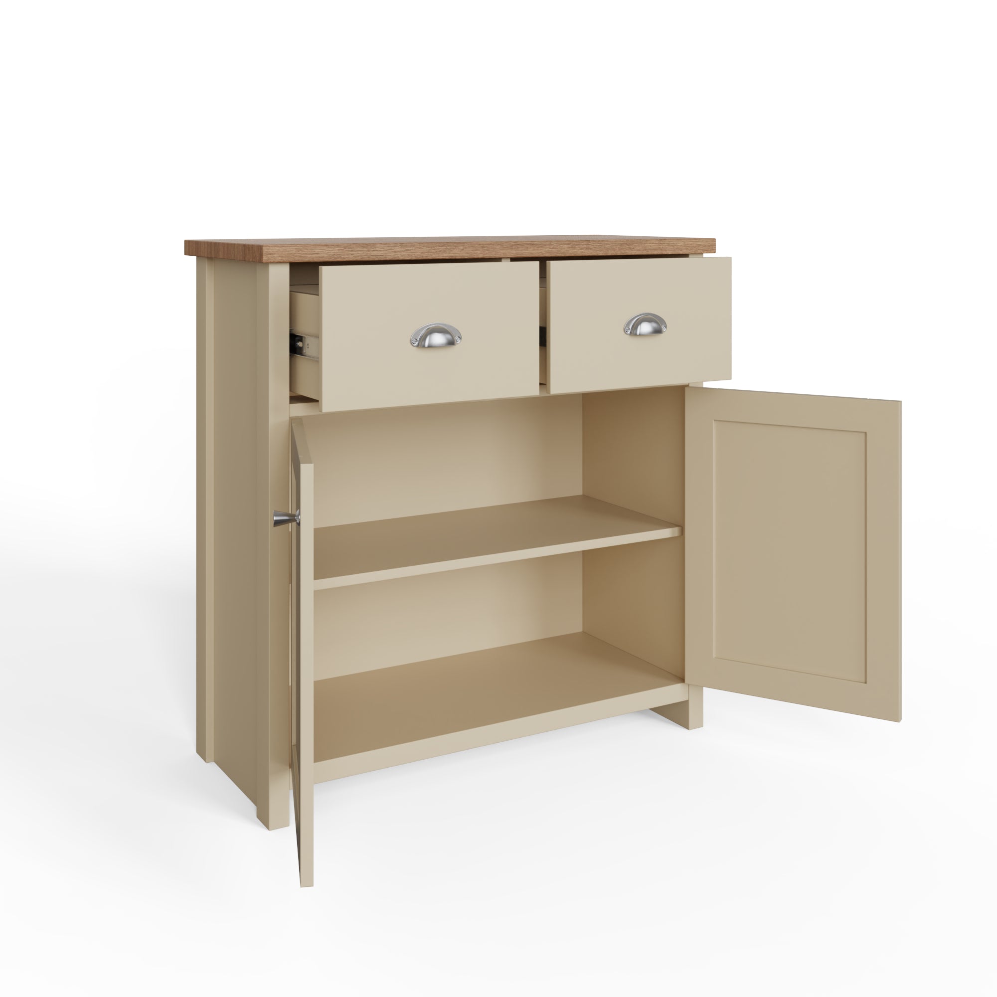 Lancaster Compact Sideboard – Cream & Oak