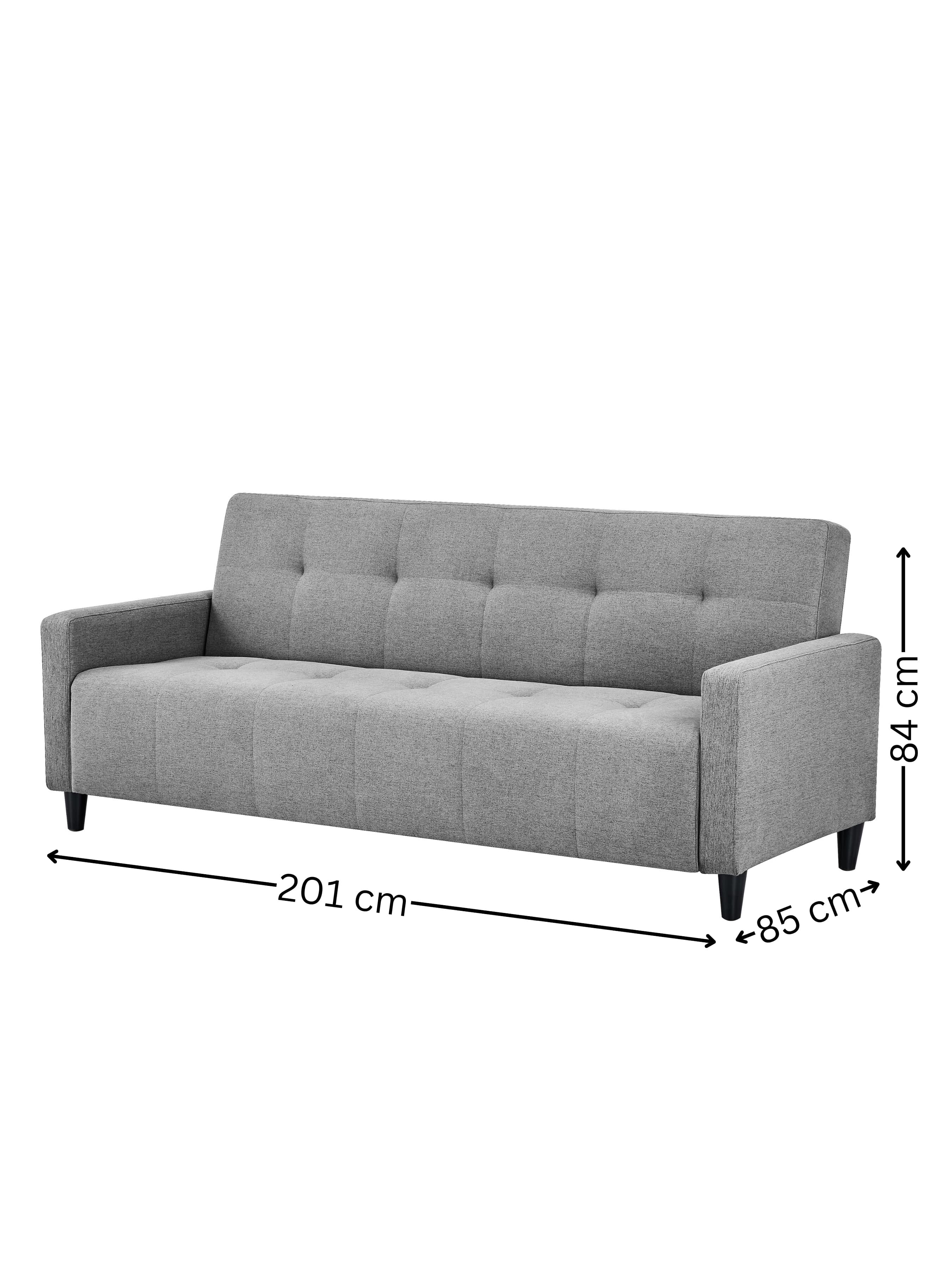 Alfie 3 Seater Grey Linen Storage Sofabed – Julian Bowen, view 3