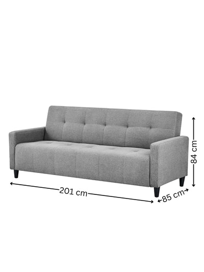 Alfie 3 Seater Grey Linen Storage Sofabed – Julian Bowen, view 3