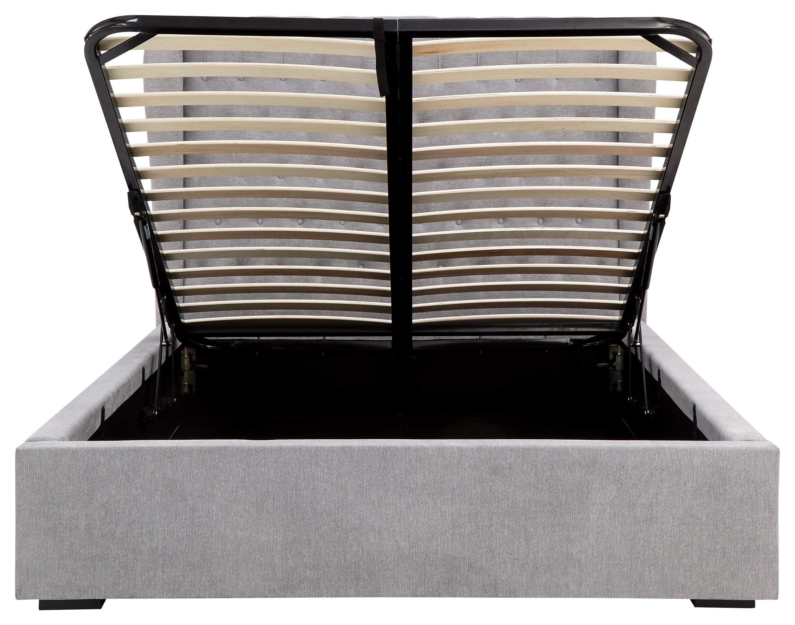 Dakota Ottoman Bed With Solid Base Platinum – GFW, view 19