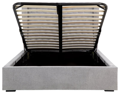 Dakota Ottoman Bed With Solid Base Platinum – GFW, view 19
