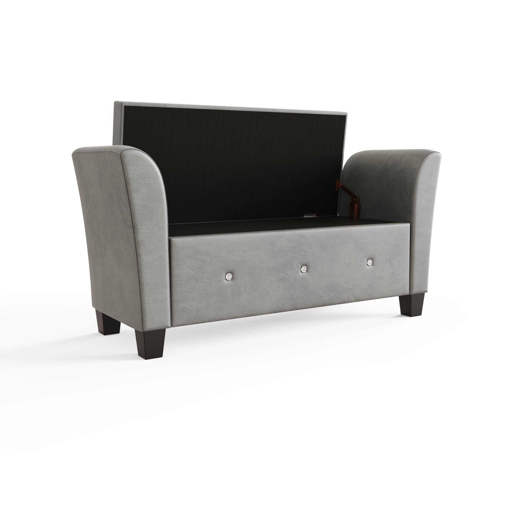 Verona Diamante Window Seat Grey Chenille – GFW, view 5