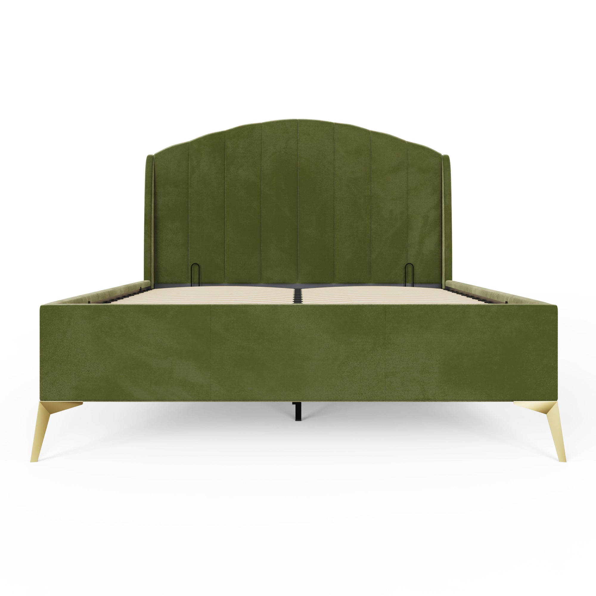 Pettine End Lift Ottoman Bed - Green – GFW, view 5