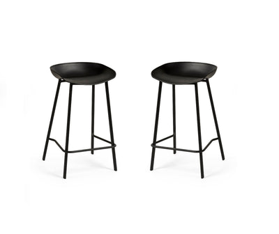 Renzo Bar Stool Black (Set of 2) – Julian Bowen