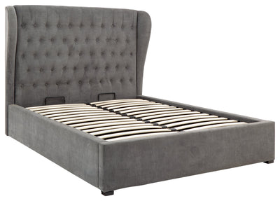Dakota 135cm Ottoman Bed With Solid Base Grace – Pewter