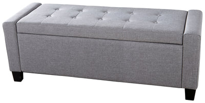 Verona Ottoman Bench Grey Fabric – GFW