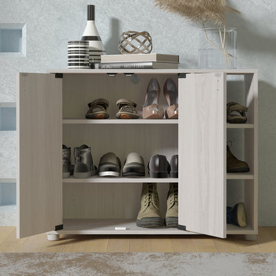 Bideford Shoe Cabinet Warm Grey Oak – GFW, view 4