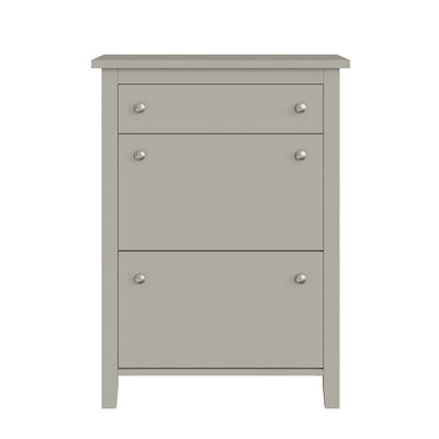 Deluxe Two Tier Shoe Cabinet – Grey