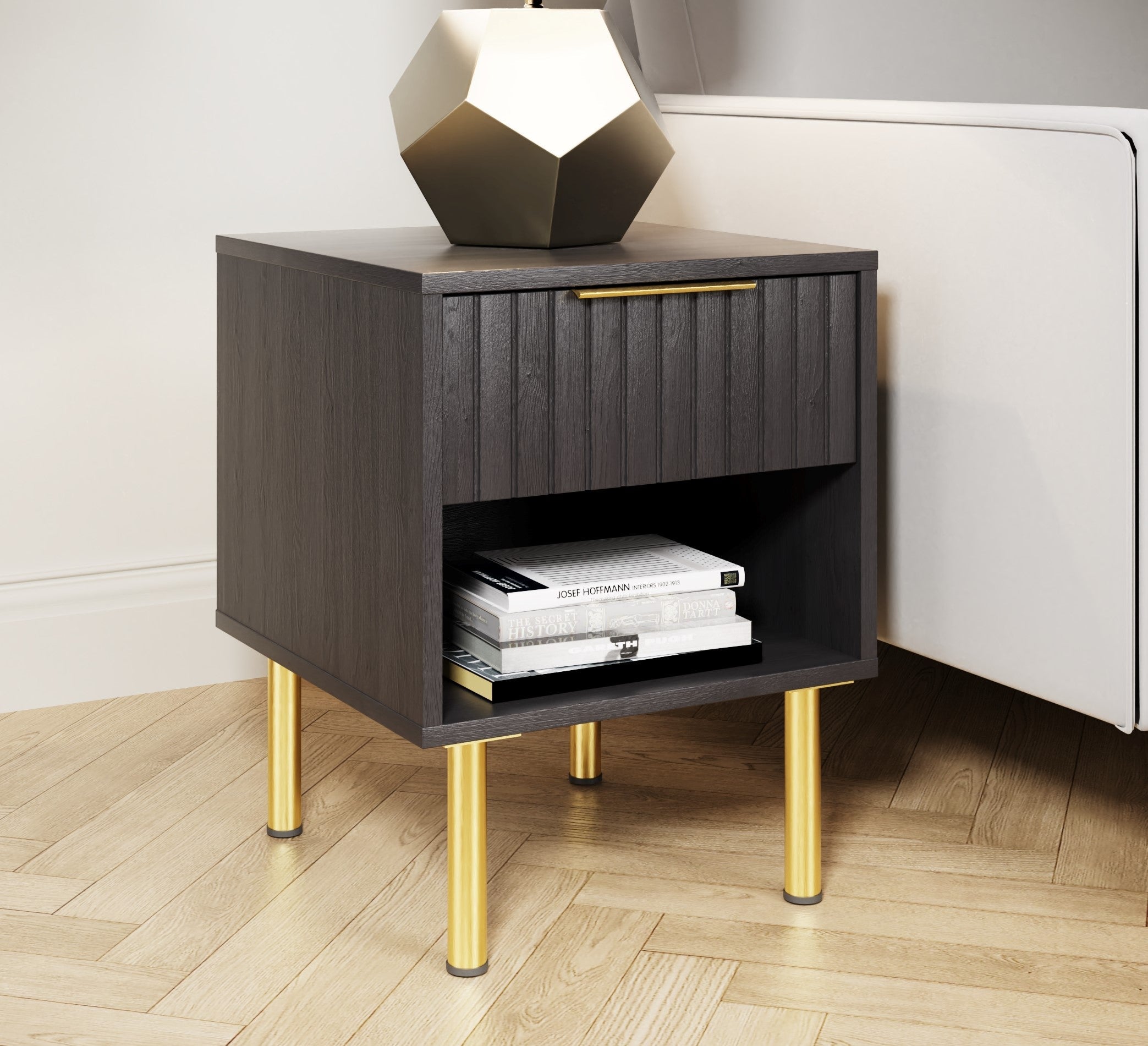 Nervata Lamp Table Black – GFW, view 2