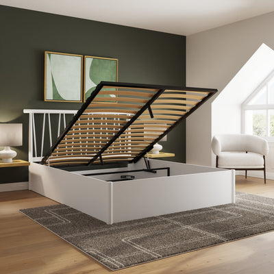 Fusum Spindle Ottoman Bed - White – GFW, view 5