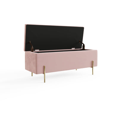 Mystica Ottoman Storage Bench Blush Pink – GFW, view 6