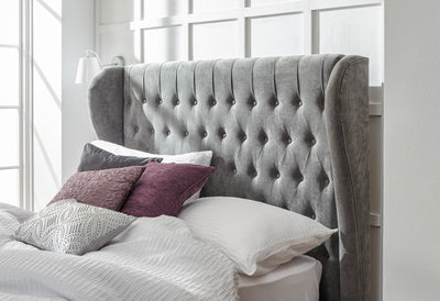 Dakota 135cm Ottoman Bed With Solid Base Grace – Pewter