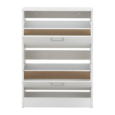 Stirling Two Tier Shoe Cabinet – White
