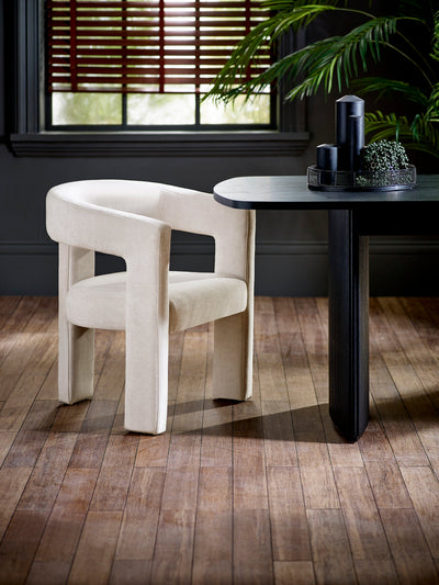 Elara Cream Chenille Upholstered  Chair – Julian Bowen, view 15