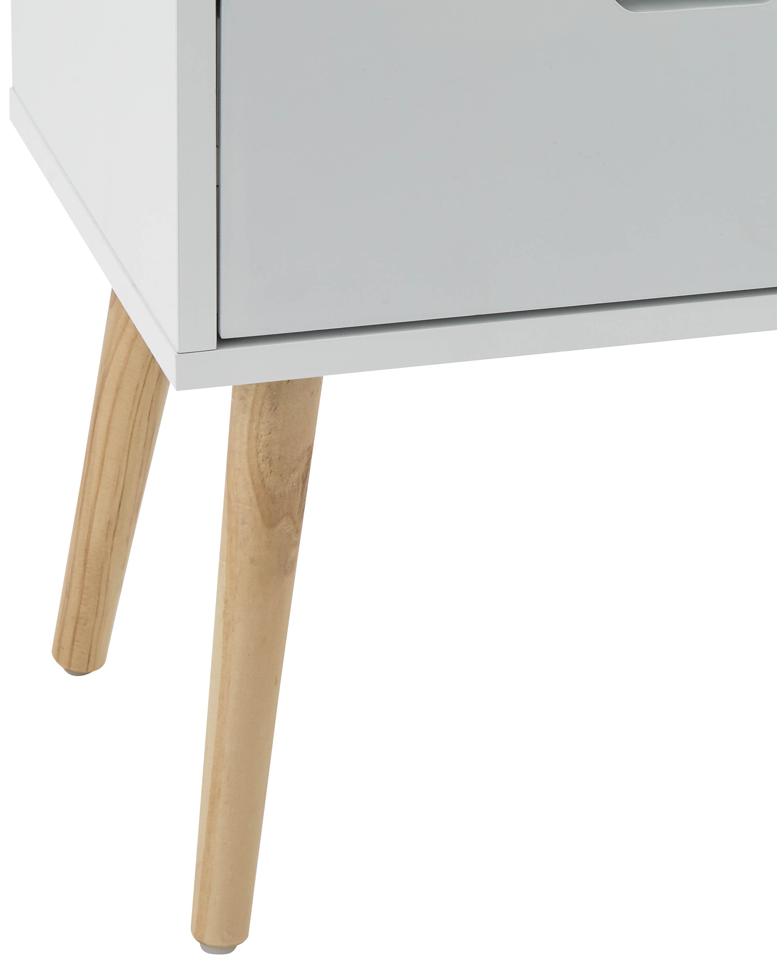 Nyborg Single 2 Drawer Bedside – White