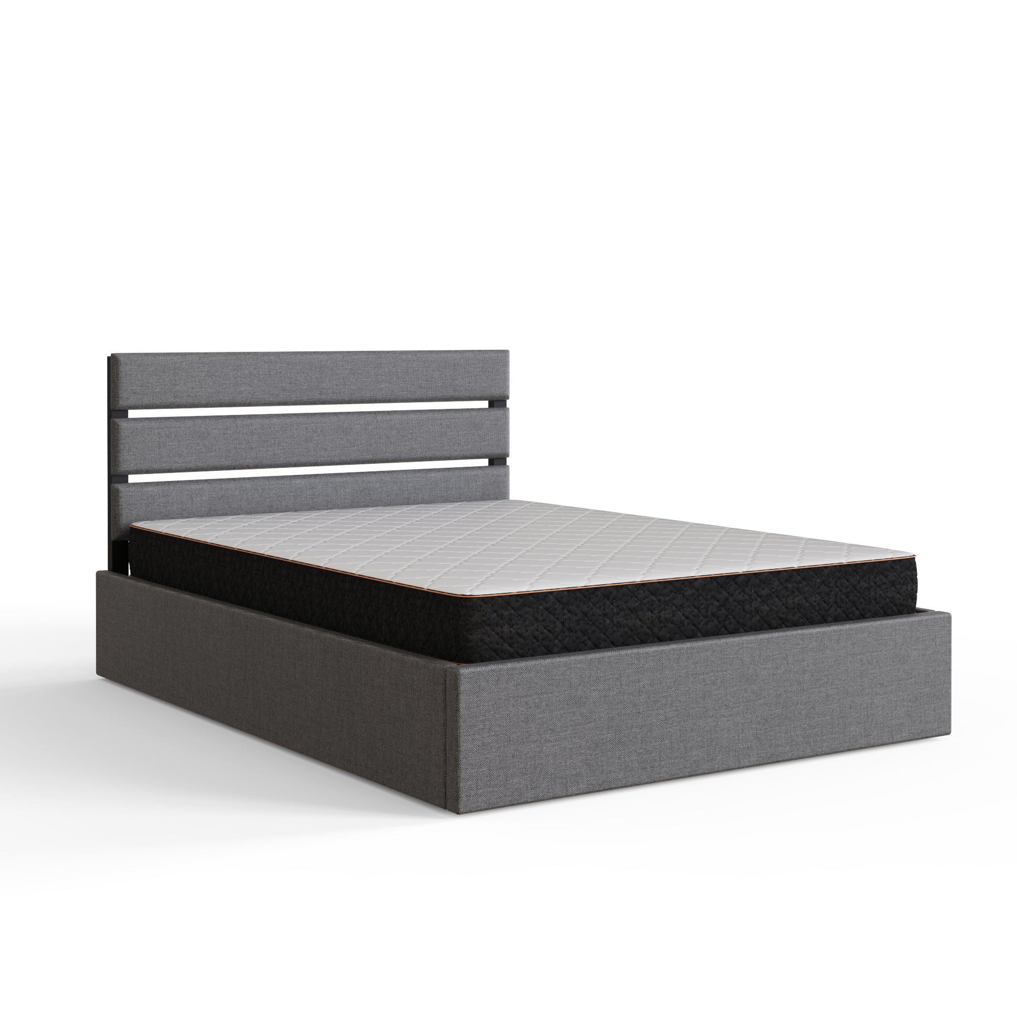 Hudson 120cm End Lift Ottoman Bed – Grey