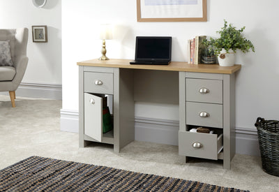 Lancaster Study Desk Grey – GFW, view 3