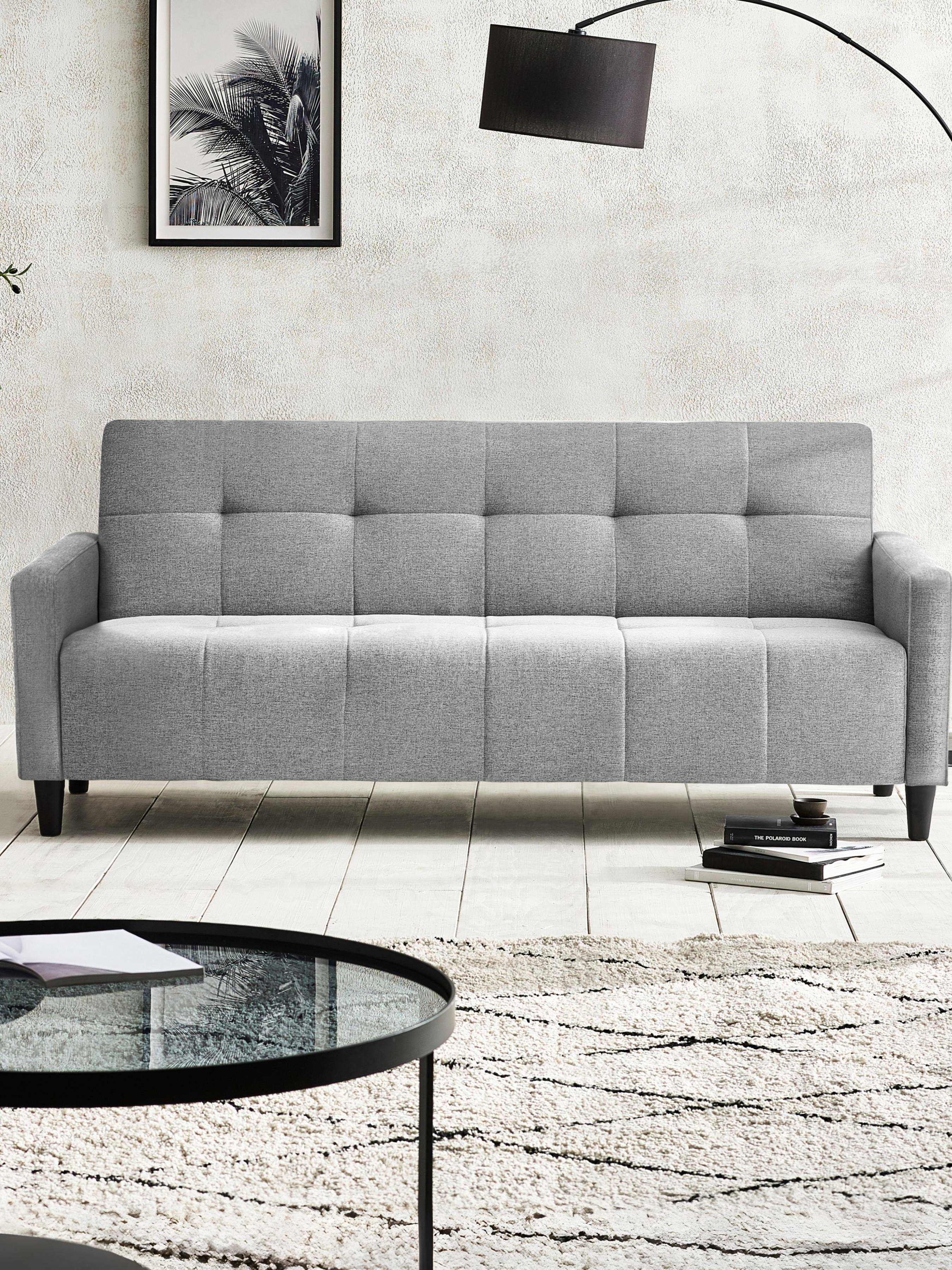 Alfie 3 Seater Grey Linen Storage Sofabed – Julian Bowen, view 2