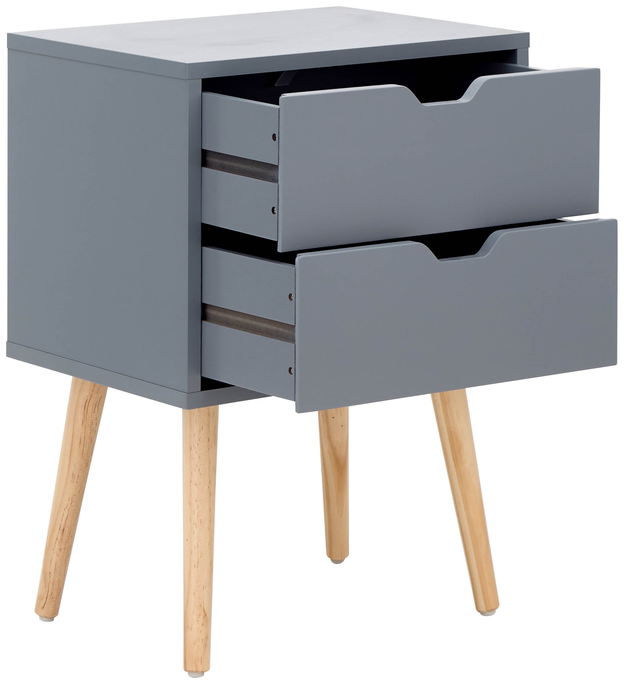Nyborg Single 2 Drawer Bedside – Dark Grey