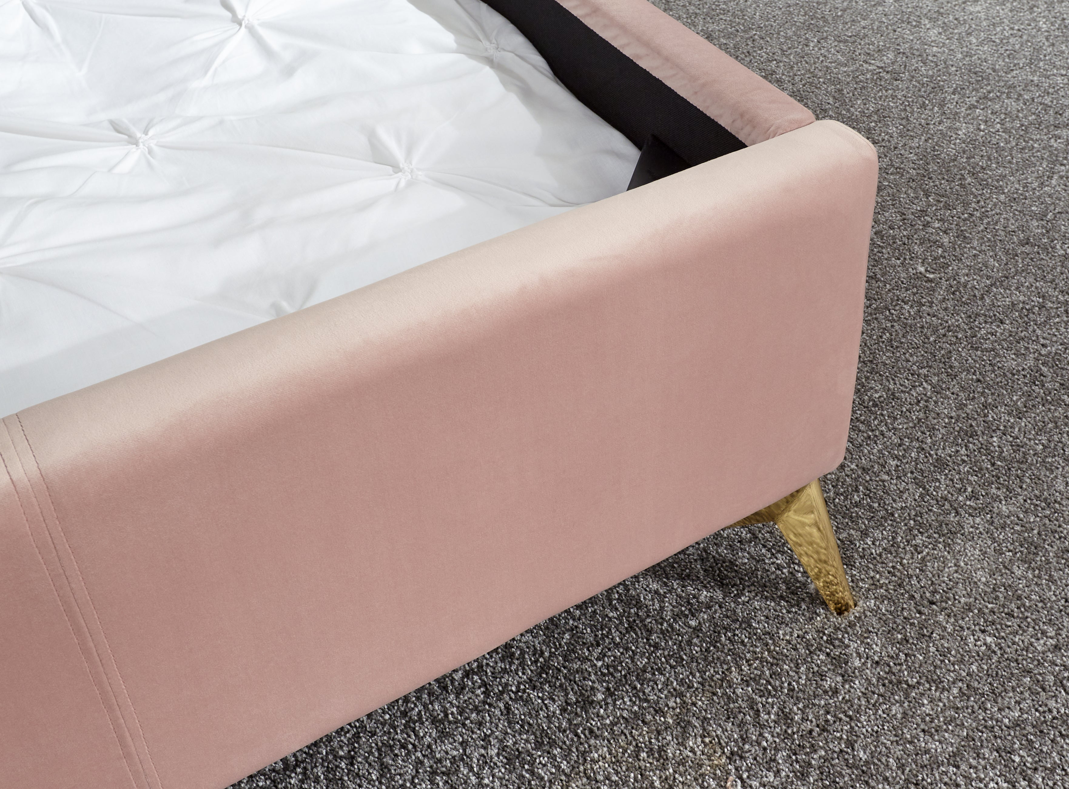 Pettine End Lift Ottoman Bed - Pink & Gold – GFW, view 7