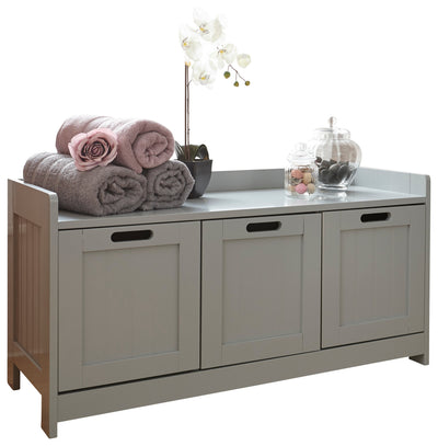 Colonial 3 Door Storage Unit – Grey