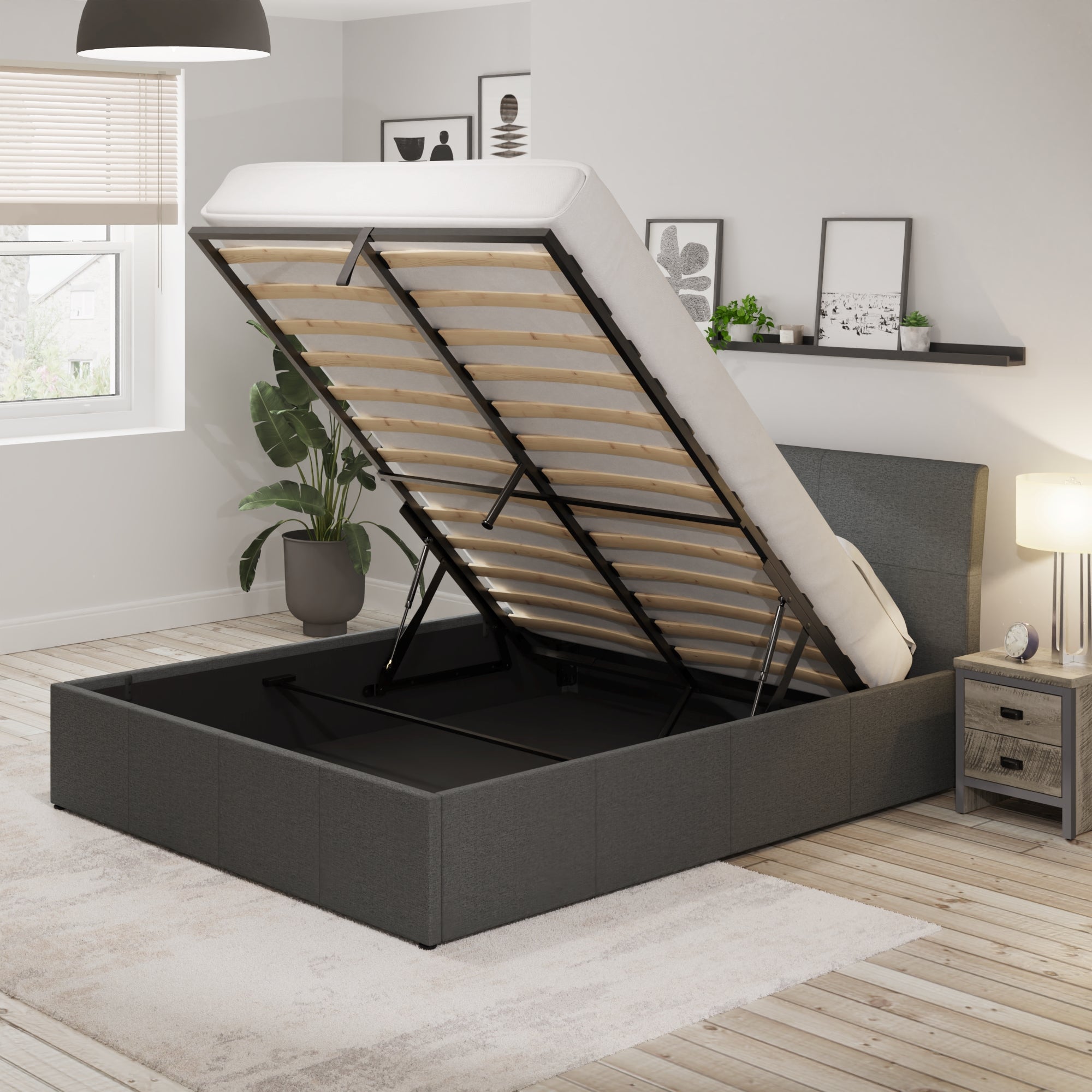 Ascot 135cm Ottoman – Grey