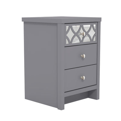 Arianna 3 Drawer Bedside Table – Cool Grey