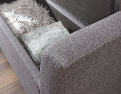Verona Window Seat Charcoal Fabric – GFW, view 9