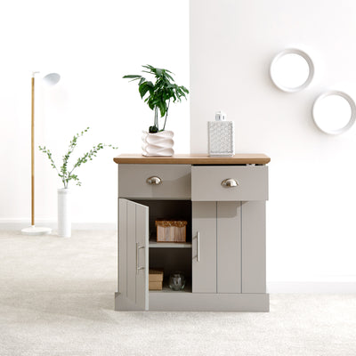 Kendal Compact Sideboard – Grey & Oak