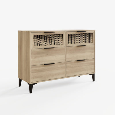 Ezra 3+3 Drawer Chest – Oak