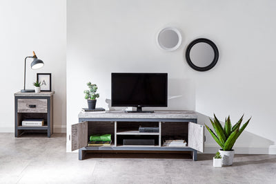 Boston 2 Door TV Unit Grey – GFW, view 4