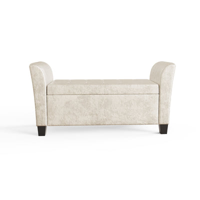 Verona Window Seat Oyster Crushed Velvet – GFW, view 7