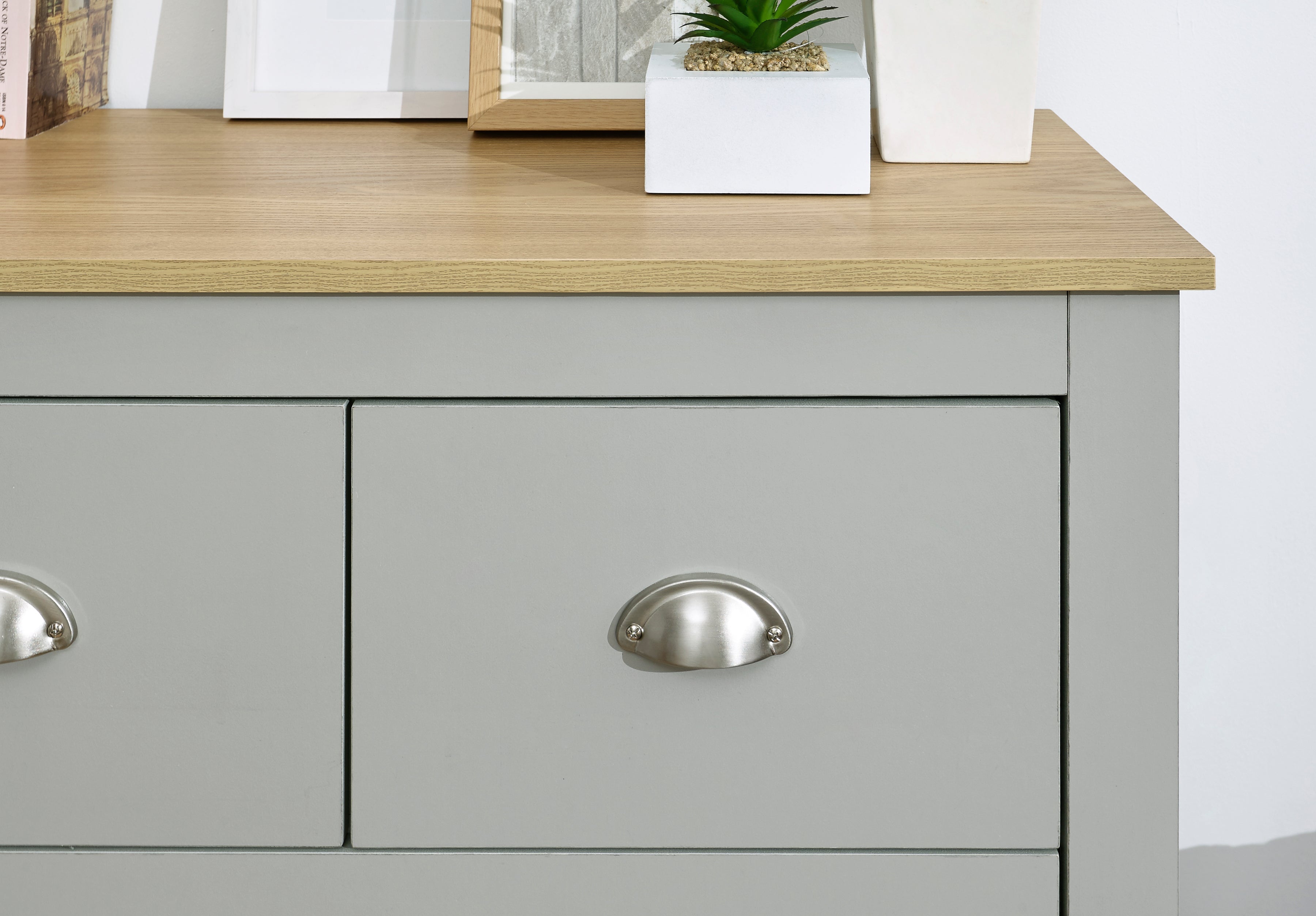 Lancaster 2+2 Drawer Chest Grey – GFW, view 7