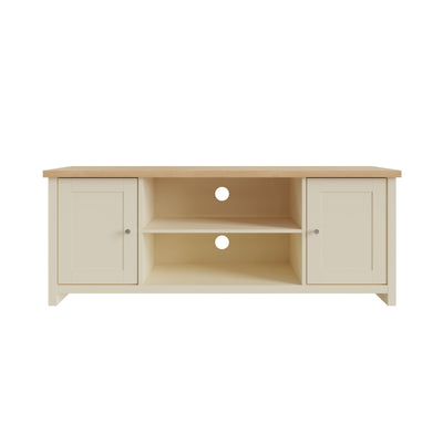 Lancaster Large TV Cabinet Cream – GFW, view 5