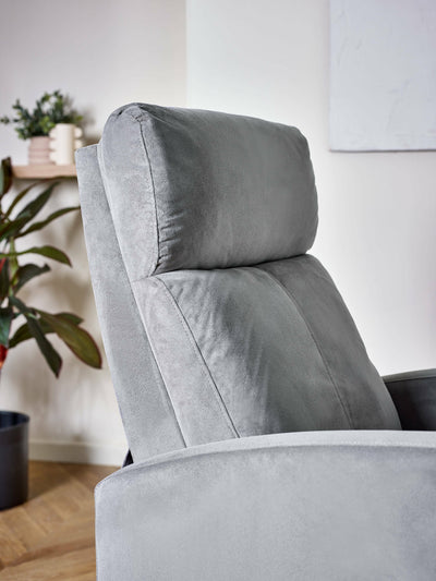Vivo Grey Chenille Reclining Arm Chair – Julian Bowen, view 11