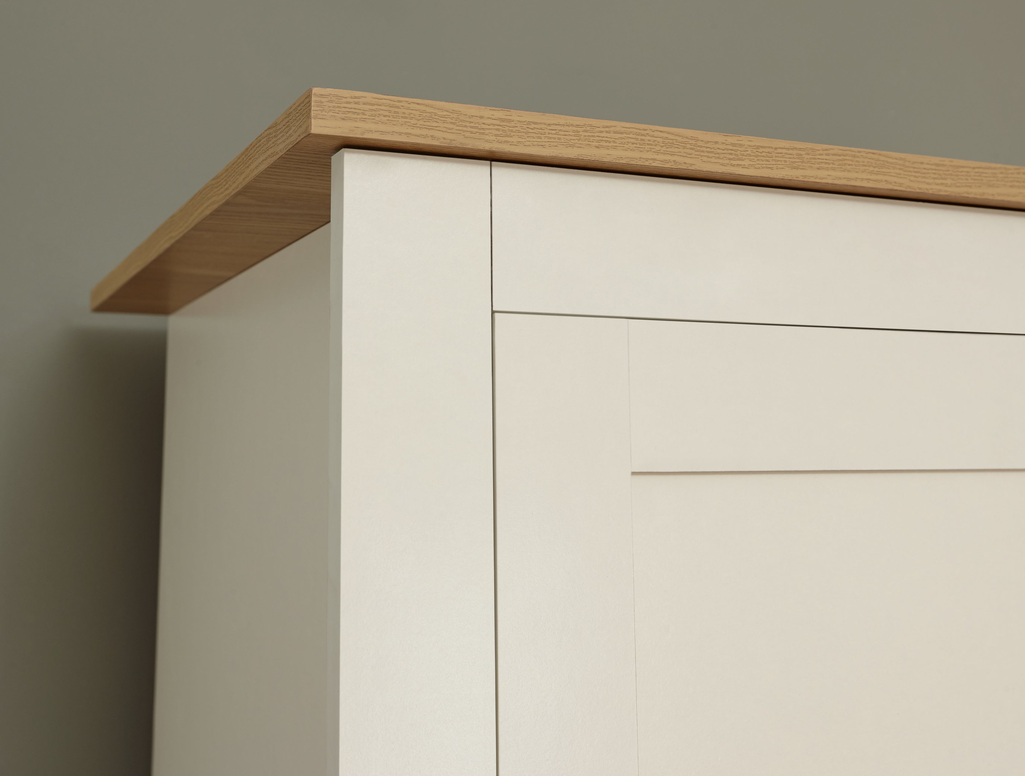 Lancaster 2 Door 2 Drawer Wardrobe Cream – GFW, view 8