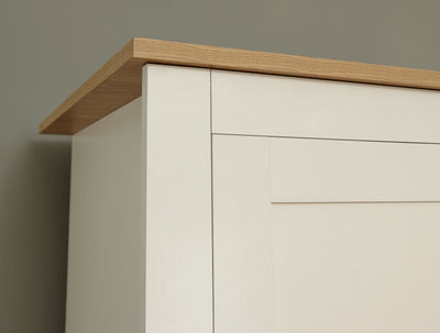 Lancaster 2 Door 2 Drawer Wardrobe Cream – GFW, view 8