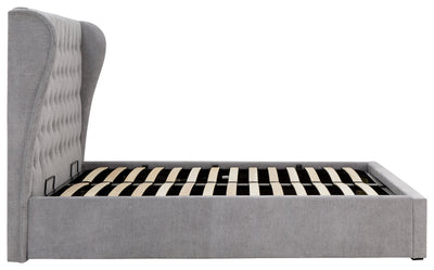 Dakota Ottoman Bed With Solid Base Platinum – GFW, view 20