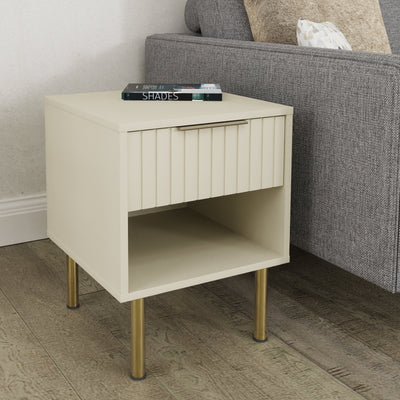 Nervata Lamp Table Ivory – GFW, view 2