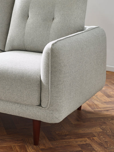 Remy 2 Seater Light Grey Fabric Sofa – Julian Bowen, view 5