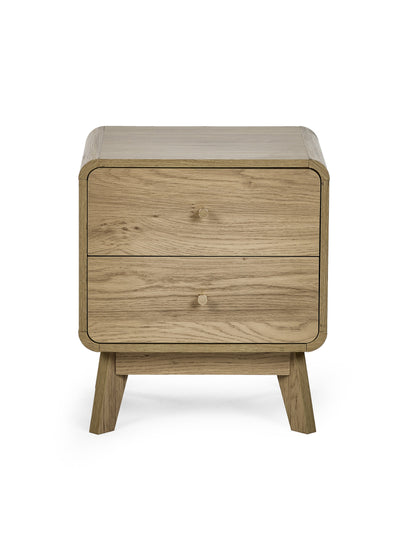 Ingrid 2 Drawer Bedside Oak – Julian Bowen, view 4