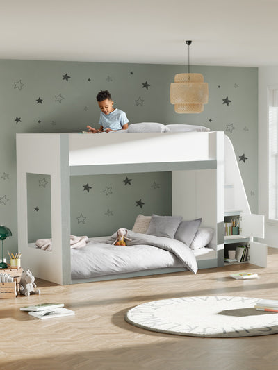 Gaia Bunk Bed - White and Silver – Julian Bowen, view 11