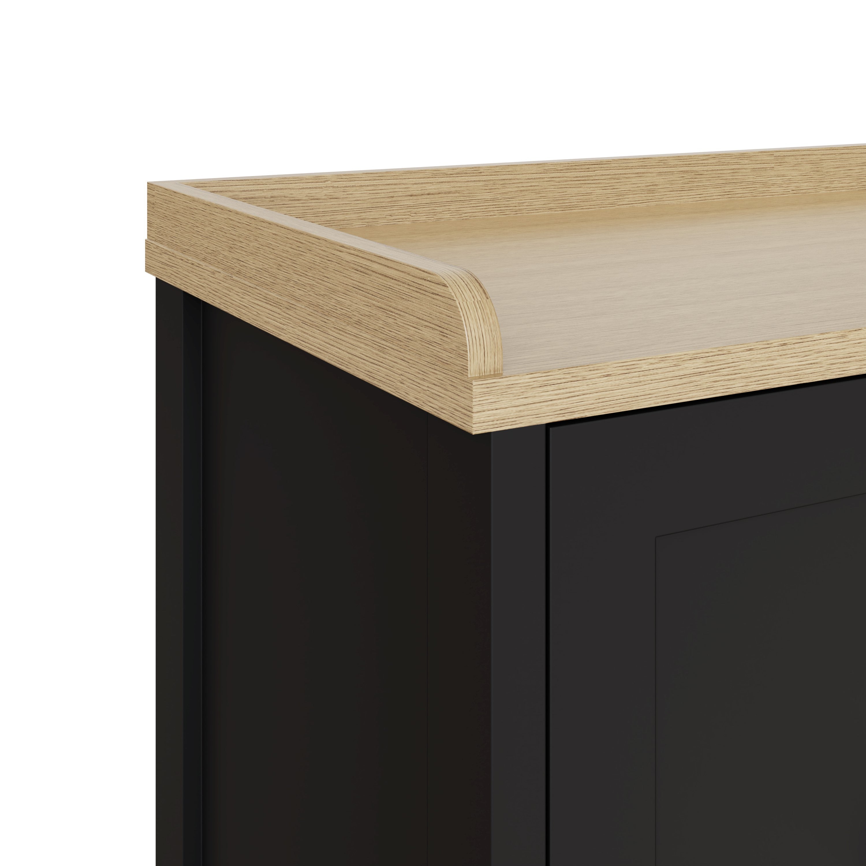 Lancaster 2 Door Shoe Bench Black – GFW, view 8
